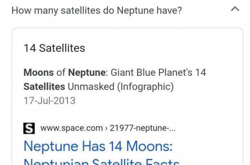 How many satellite does Neptune has​
