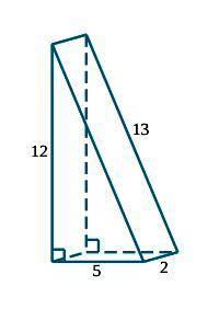 Find the surface area of the right triangular prism (above) using its net (below). 
units