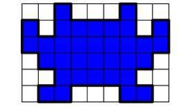 Help please!!

If each square of the grid below is 0.5 cm by 0.5 cm}, how many centimetres (cm) ar