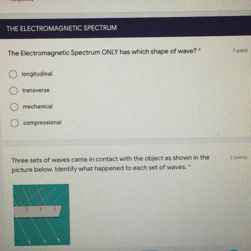THE ELECTROMAGNET SPECTRUM ONLY HAS WHICH SHAPE OF WAVE?