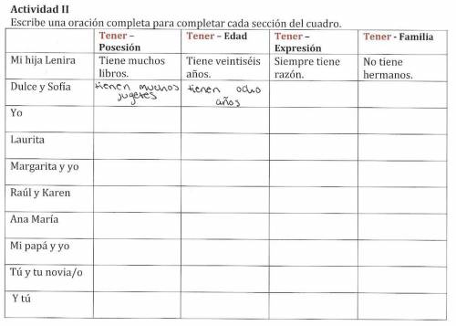 SPANISH HELP 
first to answer all gets brainliest