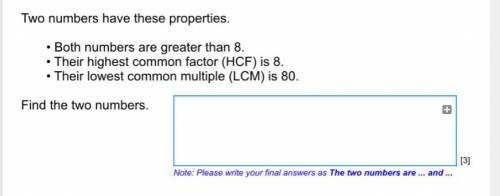 Two number have these properties.