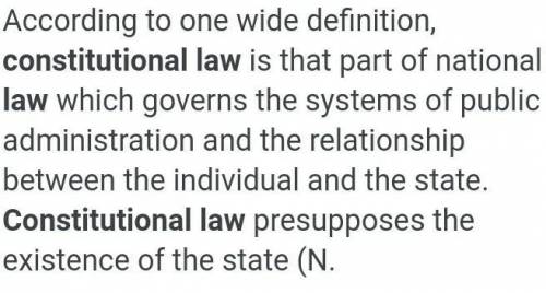What is constitution laws???​