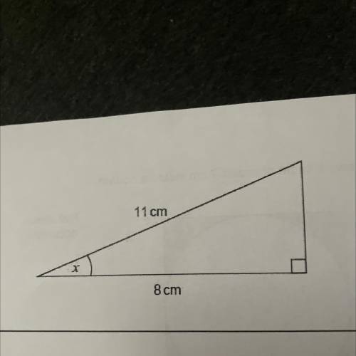 Work out the size of angle x 
I need help