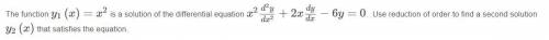 I need help solving this particular Differential equation with the use of reduction of order