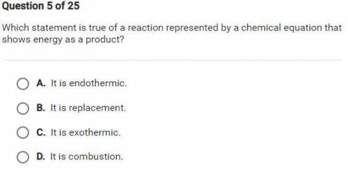 Which statement is true of a reaction represented by a chemical equation that shows energy as a pro