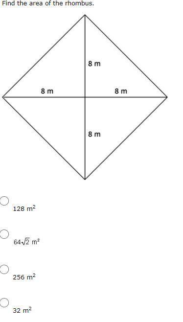 Find the area of the rhombus