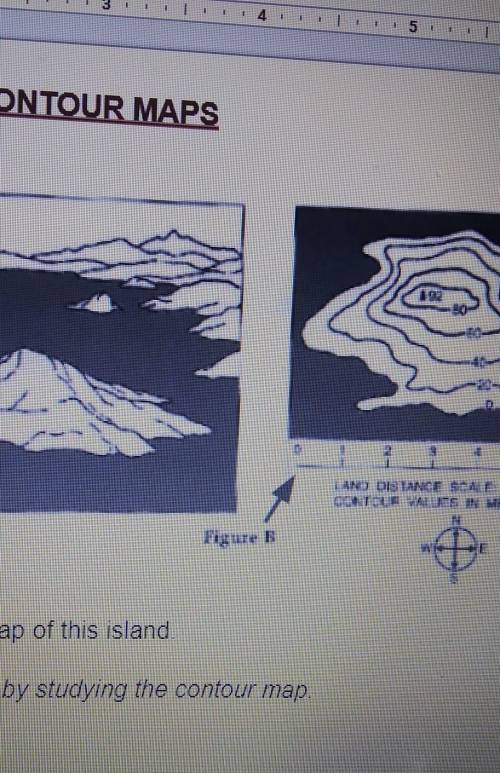 This island starts at see level. how do you know

what is the countour interval of this map?which