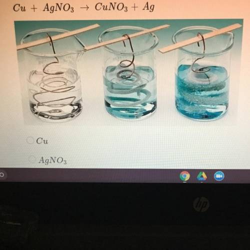 Copper wire reacts with silver nitrate to form silver and copper (1) nitrate. This reaction is perf