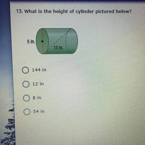 What is the height of cylinder pictured below?
144
12
8
54