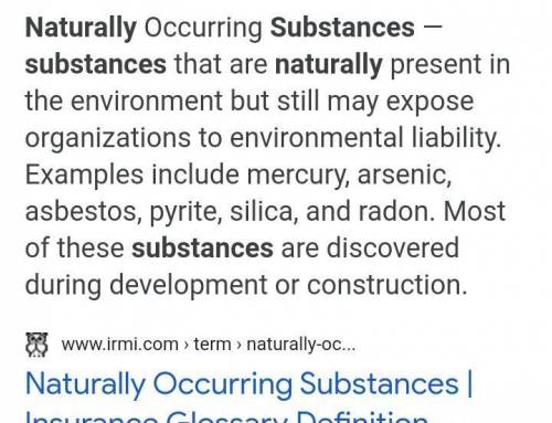 Explain natural substance​