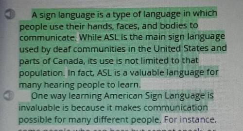 A sign language is a type of language in which people use their hands, faces, and bodies to communi