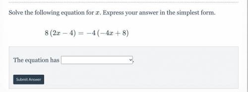 Plzzzzz anyone Solve the following equation for xx. Express your answer in the simplest form.