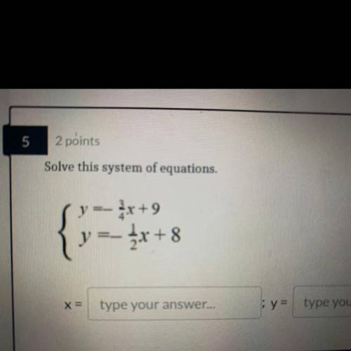 Solve this system of equations urgent!
