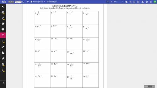 Hello . Please help me with theses Negative exponents please and thank you.