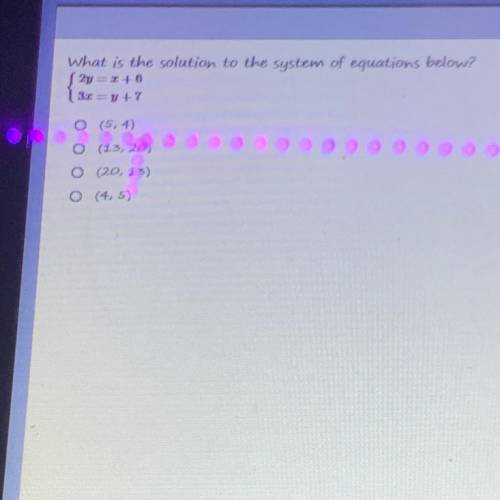 What is the solution to the system of equations below?
Help