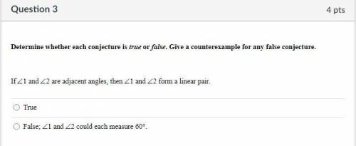 Determine whether each conjecture is true or false. Give a counterexample for any false conjecture.