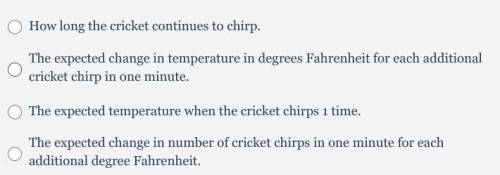 A researcher studied the relationship between the number of times a certain species of cricket will