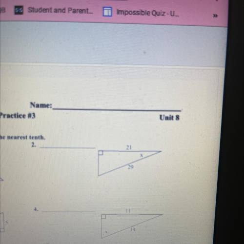 Trigonometric ratios practice #3
find the missing angle measure to the nearest tenth