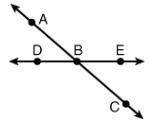Which angles shown in the drawing are supplementary?

∠EBA and ∠DBC∠EBC and ∠ABE∠ABD and ∠ABE∠CBE