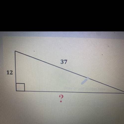 What is the length missing leg of the right triangle