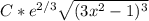 C*e^{2/3} \sqrt{(3x^{2} -1)^{3}}