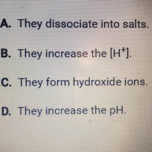 What do acids do in solution?