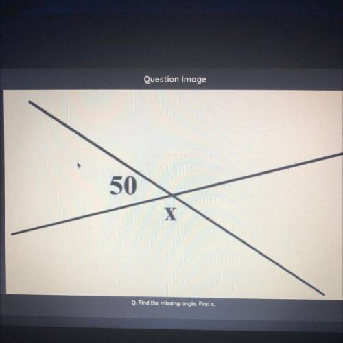 Find the missing angle. Find x. PLEASE HELP!!
OPTIONS:
50°
165°
130°
15°