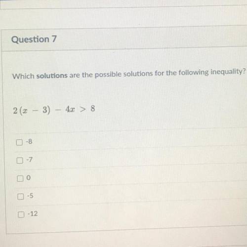 Multi step solution please help! There are multiple answers so please don’t comment one