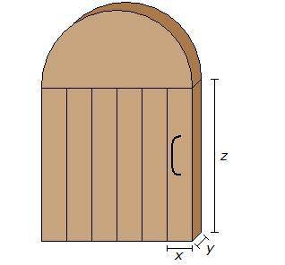 Gerald assembled a wooden gate, as shown below, where each of the six boards that make up the lower