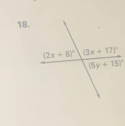 Find the values of the variables