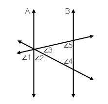 I need help In the figure, lines A and B are parallel

Find the measure of angle 5 if measure of a