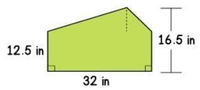 Determine the area of the composite figure shown below.
