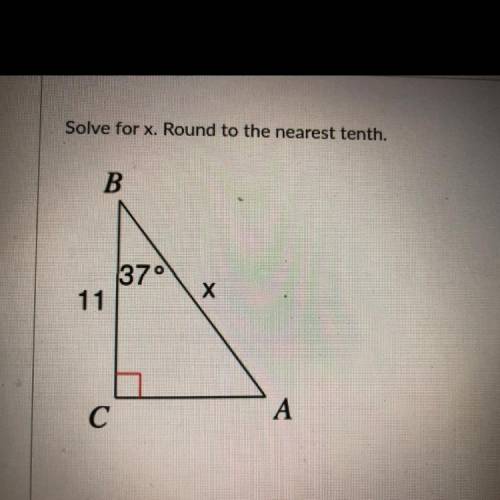 Solve for x , round to the nearest tenth