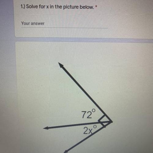 Solve for x in the picture below. Thanks! Will give brainliest.