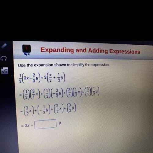 Use the expansion shown to simplify the expression.

+ 3
x
+
2
- GY3--096.-EG-4
+
y
= 3x +