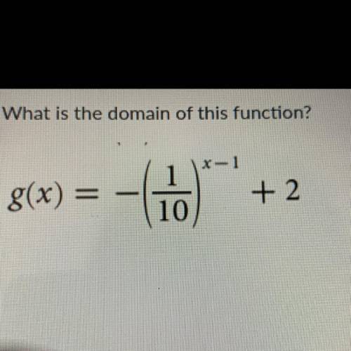 What is the domain of this function?

A. {x|x < 0}
B. {x|x =0}
C. The answer is not listed 
D.