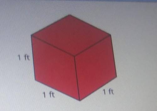 What is the volume of this cube?A. 4B.3C.6D.1​