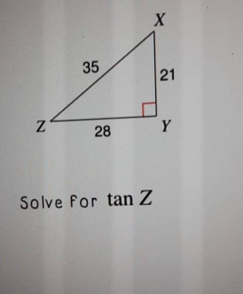 Solve for tan z or find​