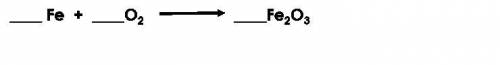 In the unbalanced equation shown below, how much iron was present before the reaction if there was