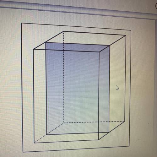 A slice is made perpendicular to the base of a right rectangular

prism, as shown in the figure.
W