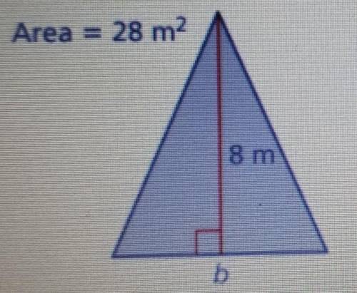Find the missing dimension of the triangle​