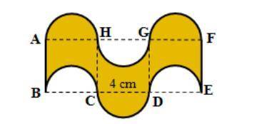 help pls! The figures below are based on semicircles and squares. Find the perimeter and area of ea