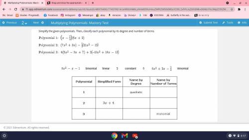 Pls help

Simplify the given polynomials. Then, classify each polynomial by its degree and number