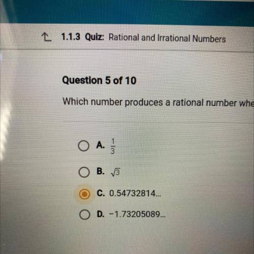Which number produces a rational number when multiplied by 0.5?
