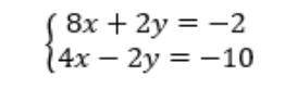 Solve each of the following systems of equations using elimination.