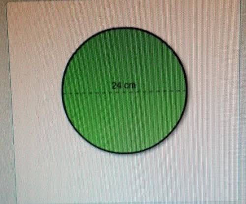 What is the area of the circle shown? Use 3.14 to approximate pi. Round your answer to the nearest