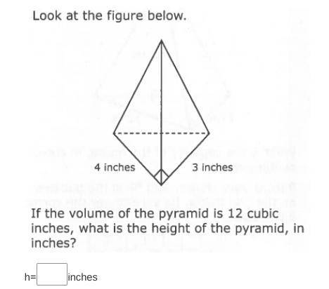 What is the given height for the triangular pyramid?
