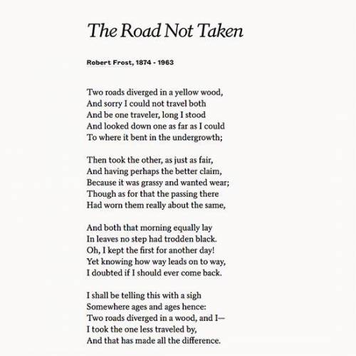 The road not taken from Robert Frost - find rhetorical figures (personification, comparison, allite