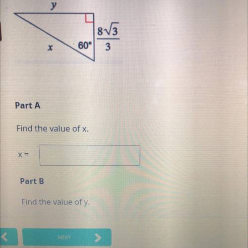 Find value of x
Find value of y